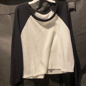 Long sleeve waffle top